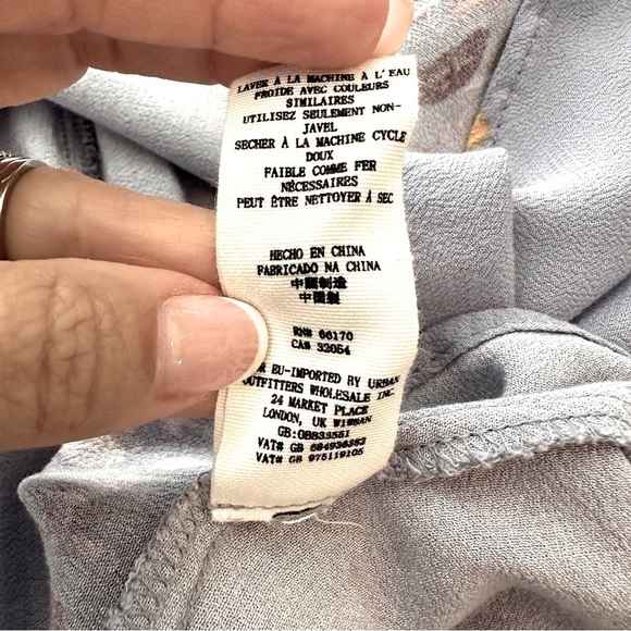 Free People Painted Meadow Tunic Dress Boho Floral Button Cuff - Size Small - Picture 16 of 16